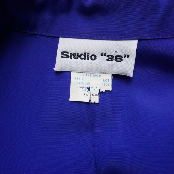 VTG Royal Blue Day Dress - Picture 4 of 4